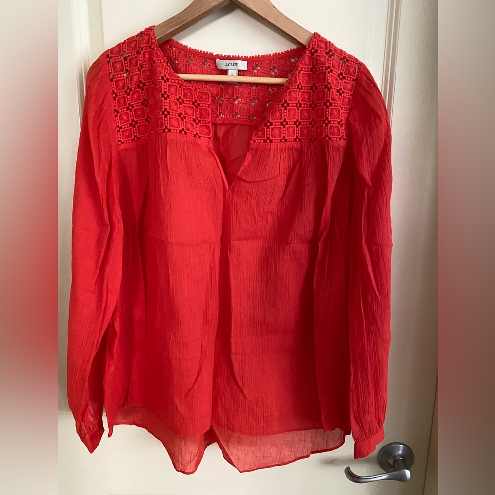 J.Crew gauzy cotton top. Size 16